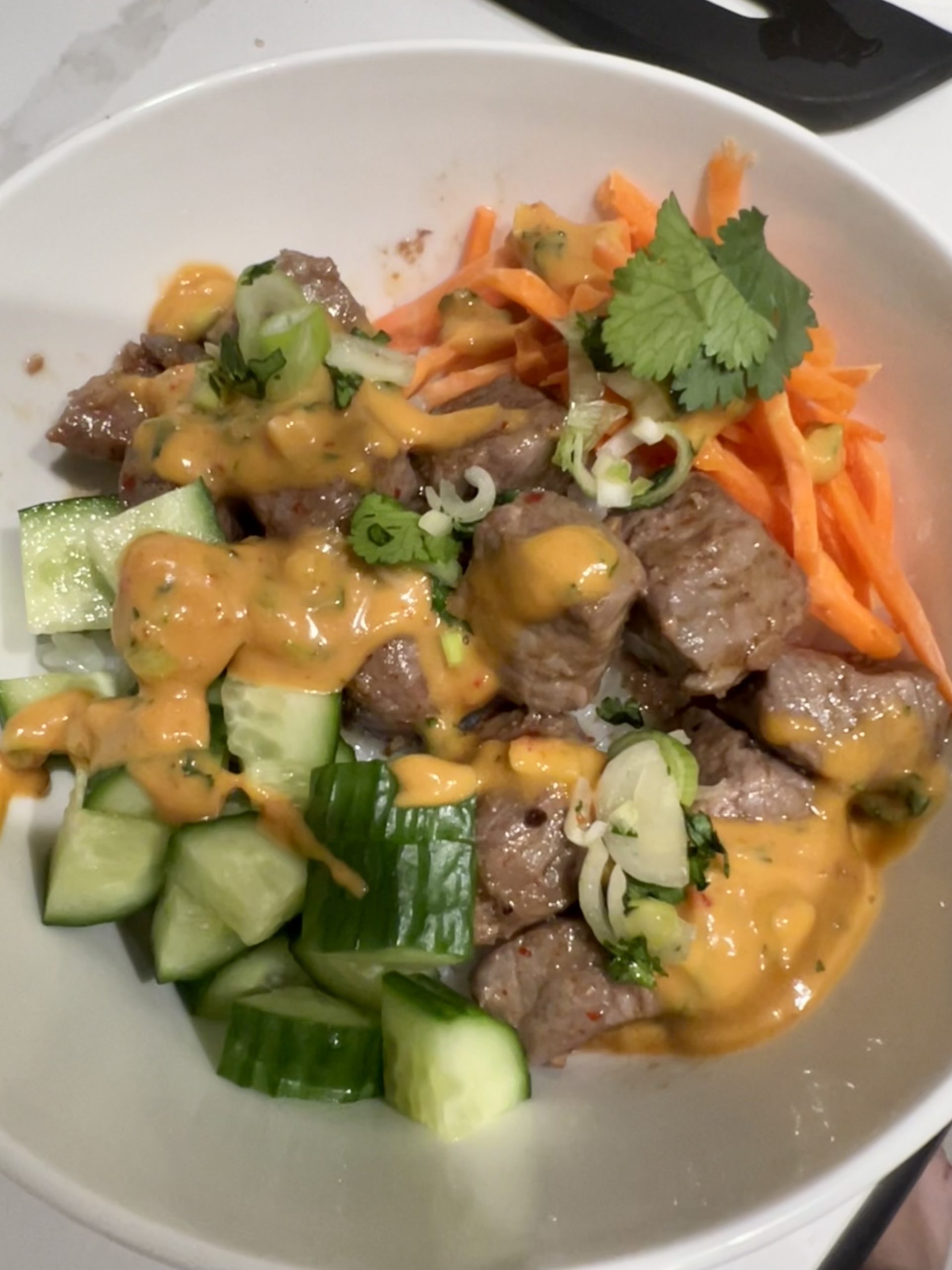 Beef Bowls with Spicy Peanut Sauce - The Ultimate Lineup